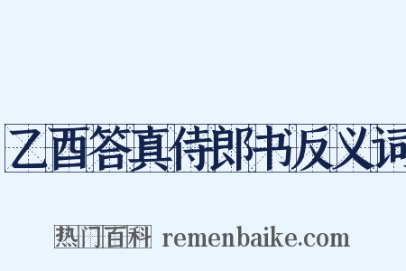 乙酉答真侍郎书反义词是什么意思的图片